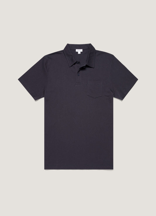 Sunspel Men's Riviera Polo Shirt in Navy