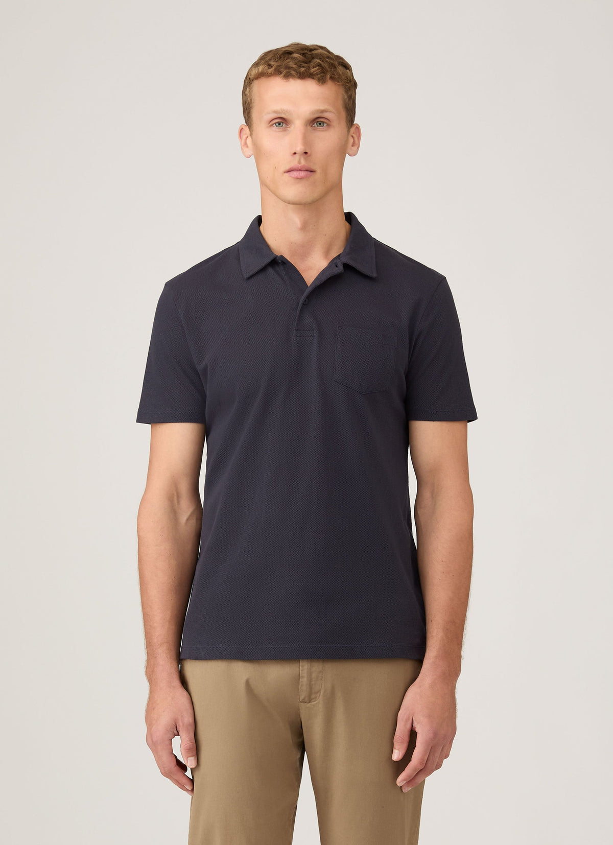 Sunspel Men's Riviera Polo Shirt in Navy