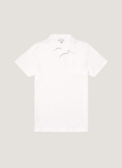 Sunspel Men's Riviera Polo Shirt in White