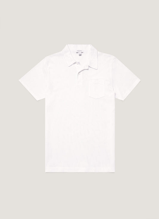Sunspel Men's Riviera Polo Shirt in White