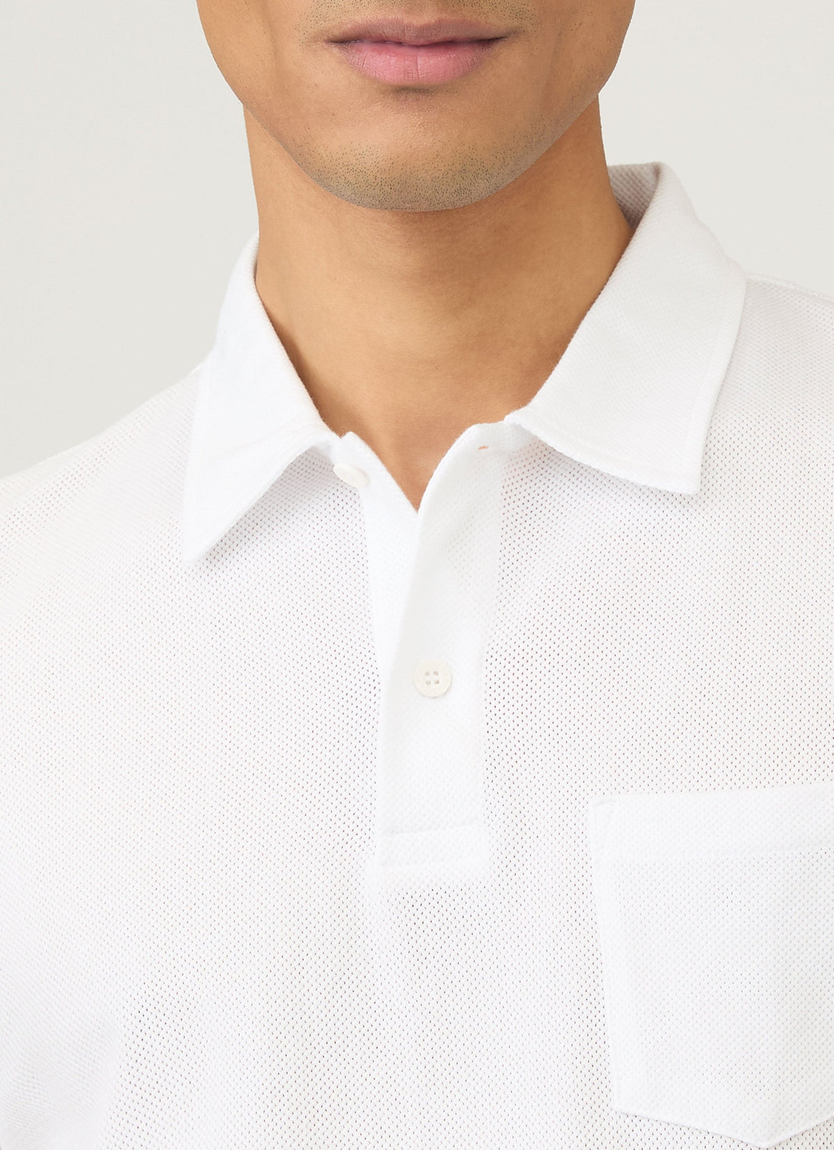 Sunspel Men's Riviera Polo Shirt in White
