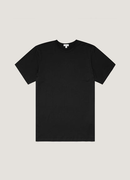 Sunspel Men's Classic Crew Neck T-Shirt in Black