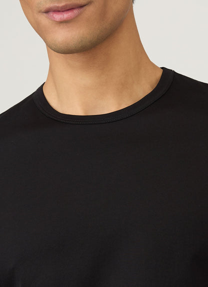 Sunspel Men's Classic Crew Neck T-Shirt in Black