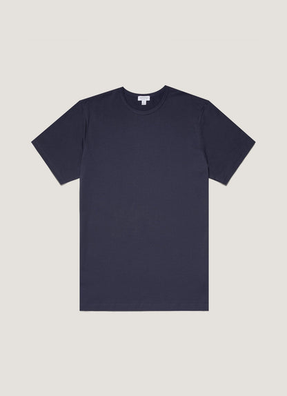 Sunspel Men's Classic Crew Neck T-Shirt in Navy