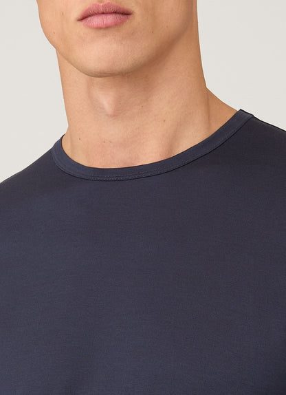 Sunspel Men's Classic Crew Neck T-Shirt in Navy