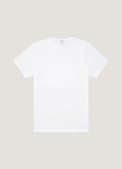 Sunspel Men's Classic Crew Neck T-Shirt in White