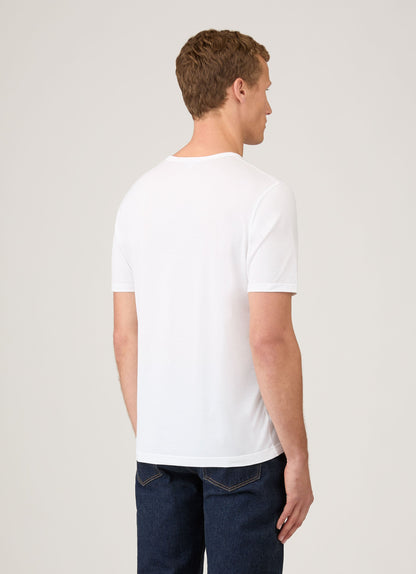 Sunspel Men's Classic Crew Neck T-Shirt in White