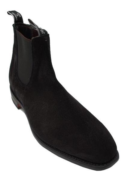 R.M. Williams Comfort Craftsman Chelsea Black Suede
