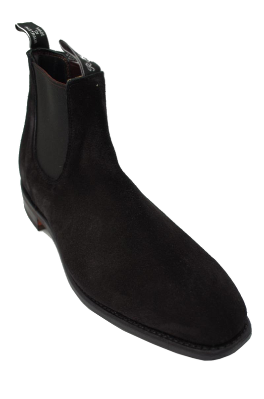 R.M. Williams Comfort Craftsman Chelsea Black Suede