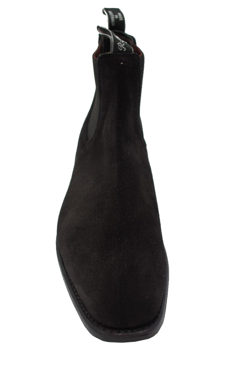 R.M. Williams Comfort Craftsman Chelsea Black Suede