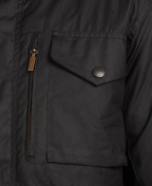 Barbour Sapper Waxed Jacket Black
