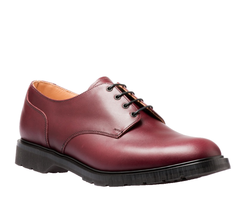 Solovair 4 Eyelet Gibson Shoe Burgundy
