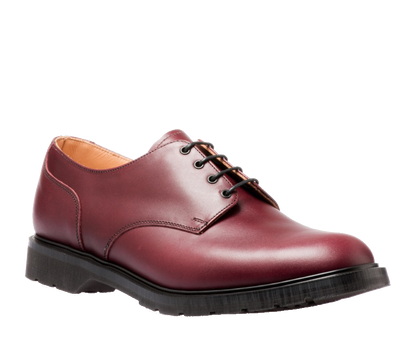 Solovair 4 Eyelet Gibson Shoe Burgundy