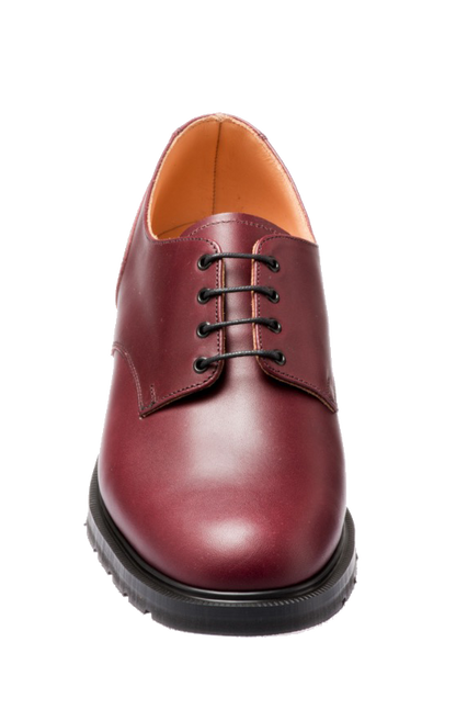 Solovair 4 Eyelet Gibson Shoe Burgundy