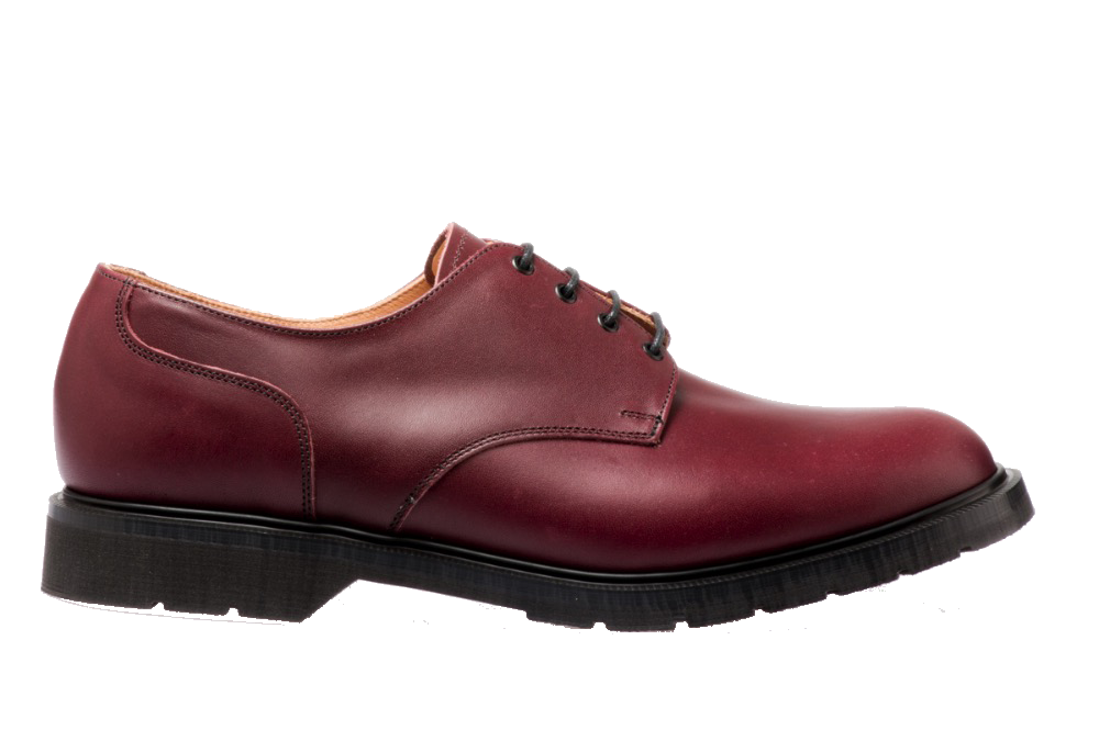 Solovair 4 Eyelet Gibson Shoe Burgundy