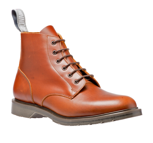 Solovair 6 Eyelet Derby Boot Brown