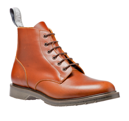 Solovair 6 Eyelet Derby Boot Brown