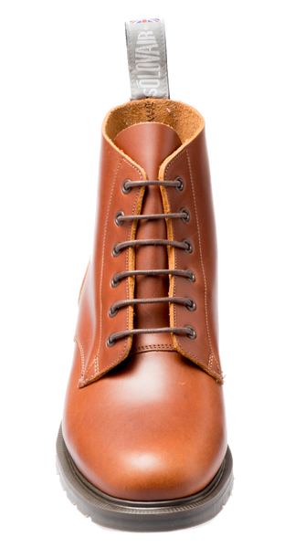 Solovair 6 Eyelet Derby Boot Brown