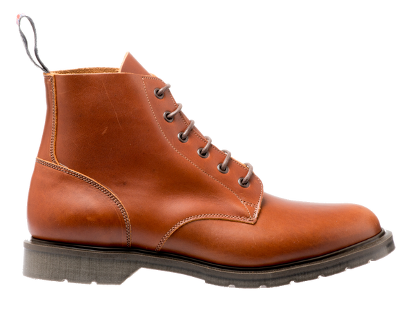 Solovair 6 Eyelet Derby Boot Brown