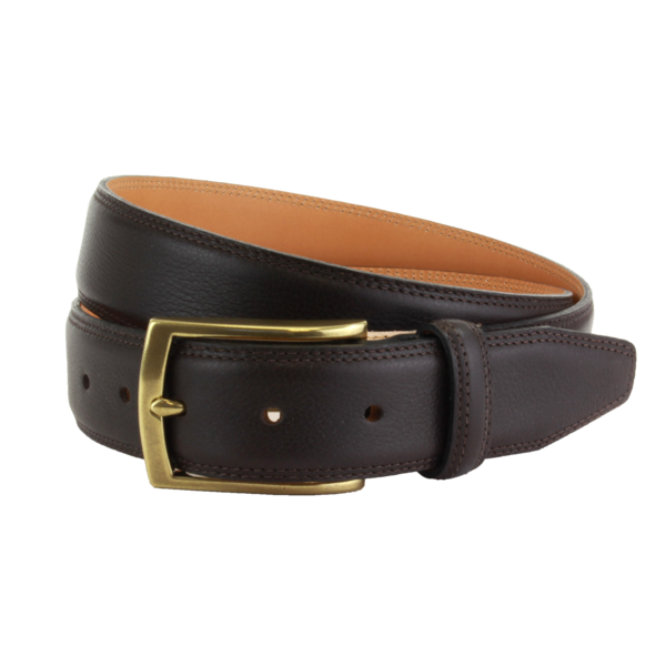 The British Belt Company Stanley Formal Leather Belt Brown