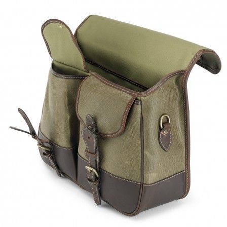 Tusting Clipper Satchel Lichen Waxed Canvas With Sundance Leather Trim