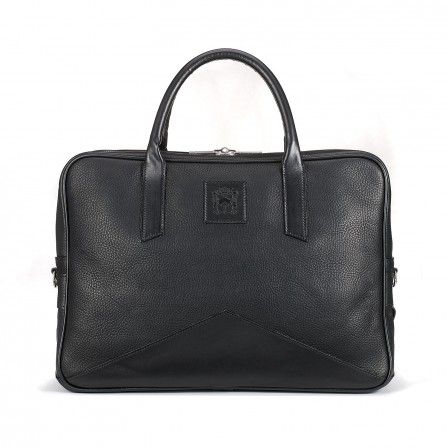 Tusting Langford Leather Briefcase Black