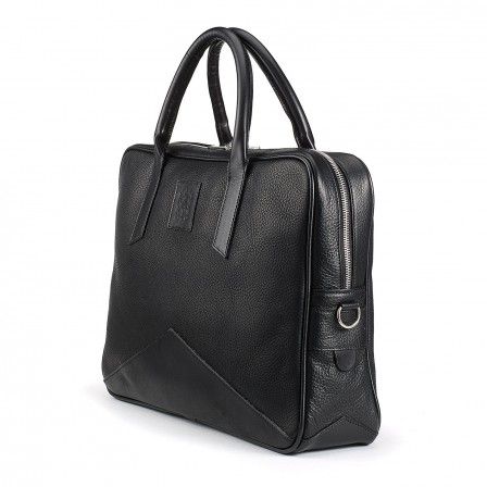 Tusting Langford Leather Briefcase Black