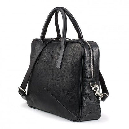 Tusting Langford Leather Briefcase Black