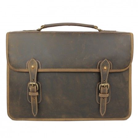 Tusting Wymington Leather Briefcase Aztec Crazyhorse