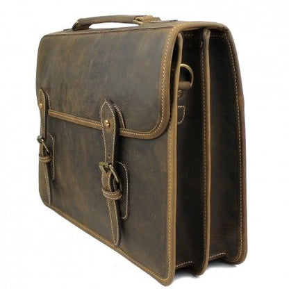 Tusting Wymington Leather Briefcase Aztec Crazyhorse