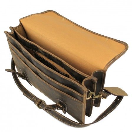 Tusting Wymington Leather Briefcase Aztec Crazyhorse