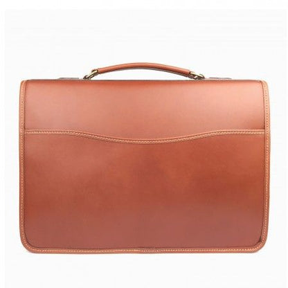 Tusting Wymington Briefcase Tan Miret Bridle Leather