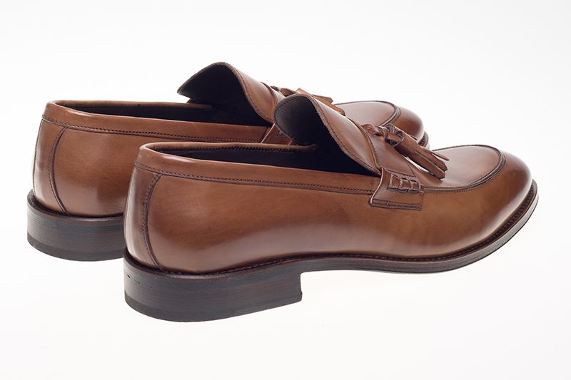 John White Charles Tassel Loafers Tan