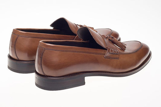 John White Charles Tassel Loafers Tan