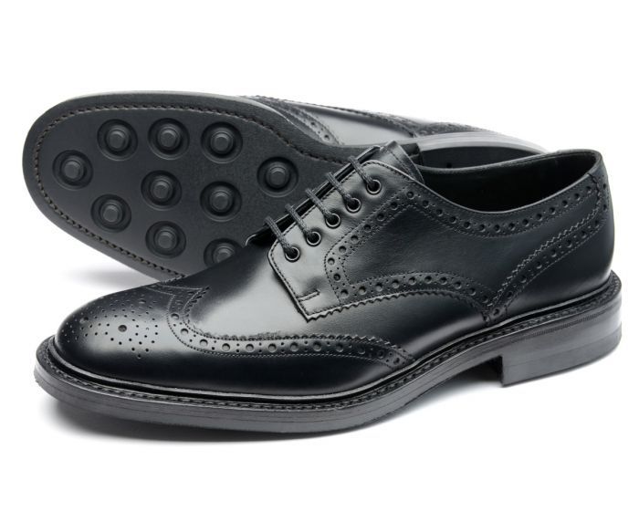 Loake Chester Brogue Shoe Black
