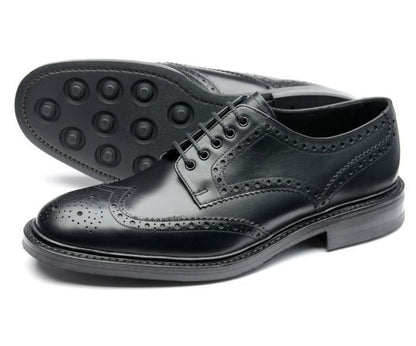Loake Chester Brogue Shoe Black