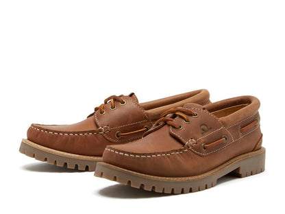 Chatham Sperrin Waterproof Boat Shoes Cognac