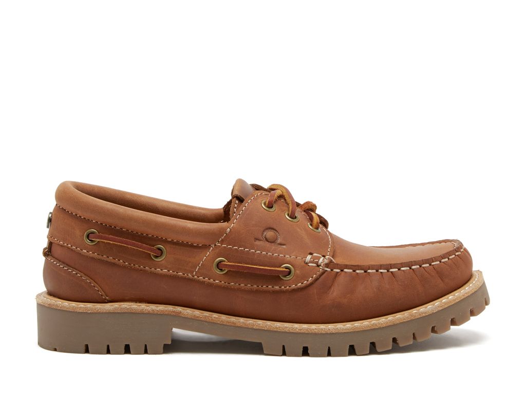 Chatham Sperrin Waterproof Boat Shoes Cognac