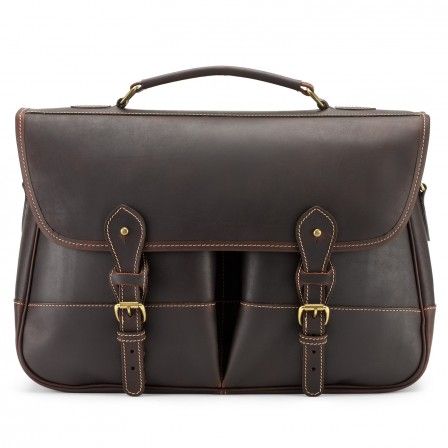 Tusting Clipper Leather Satchel In Sundance Floodlight
