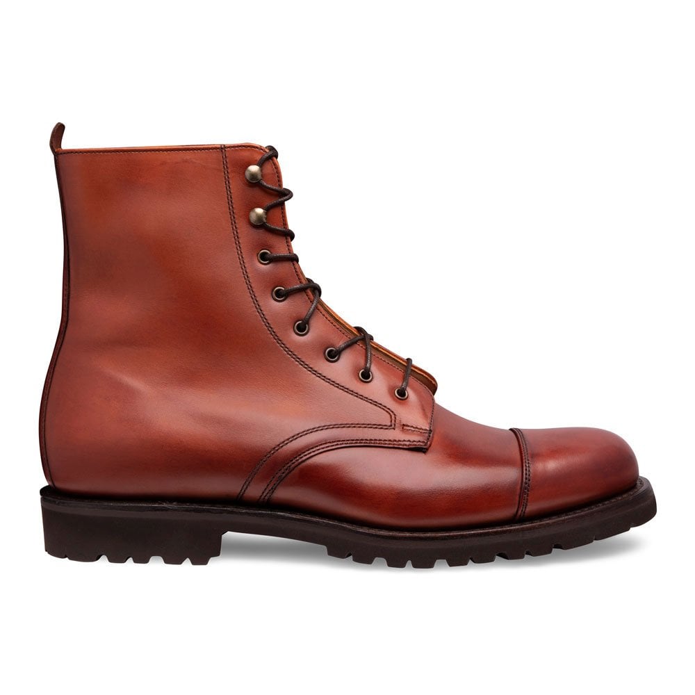 Joseph Cheaney Pennine II R Country Derby Boot In Burgundy Grain Leather