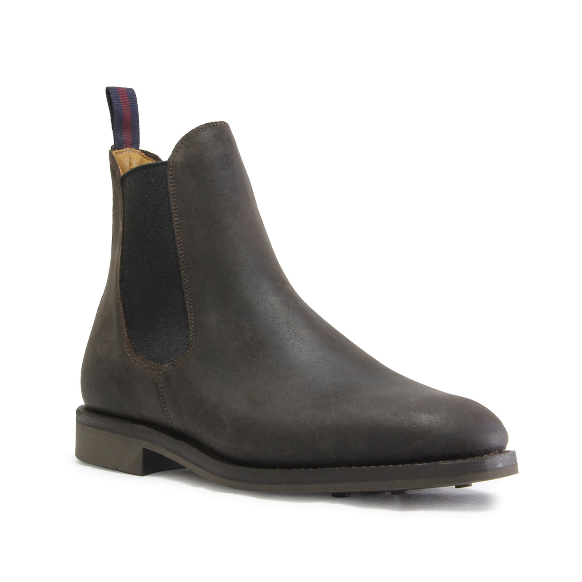 waxed suede chelsea boot