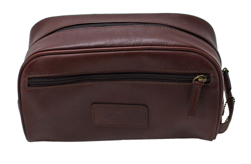 barbour leather wash bag