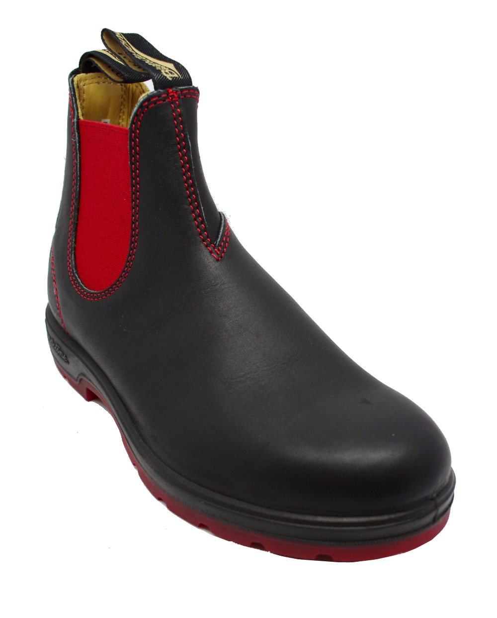 Blundstone 1316 Chelsea Boot in Black Red Sole