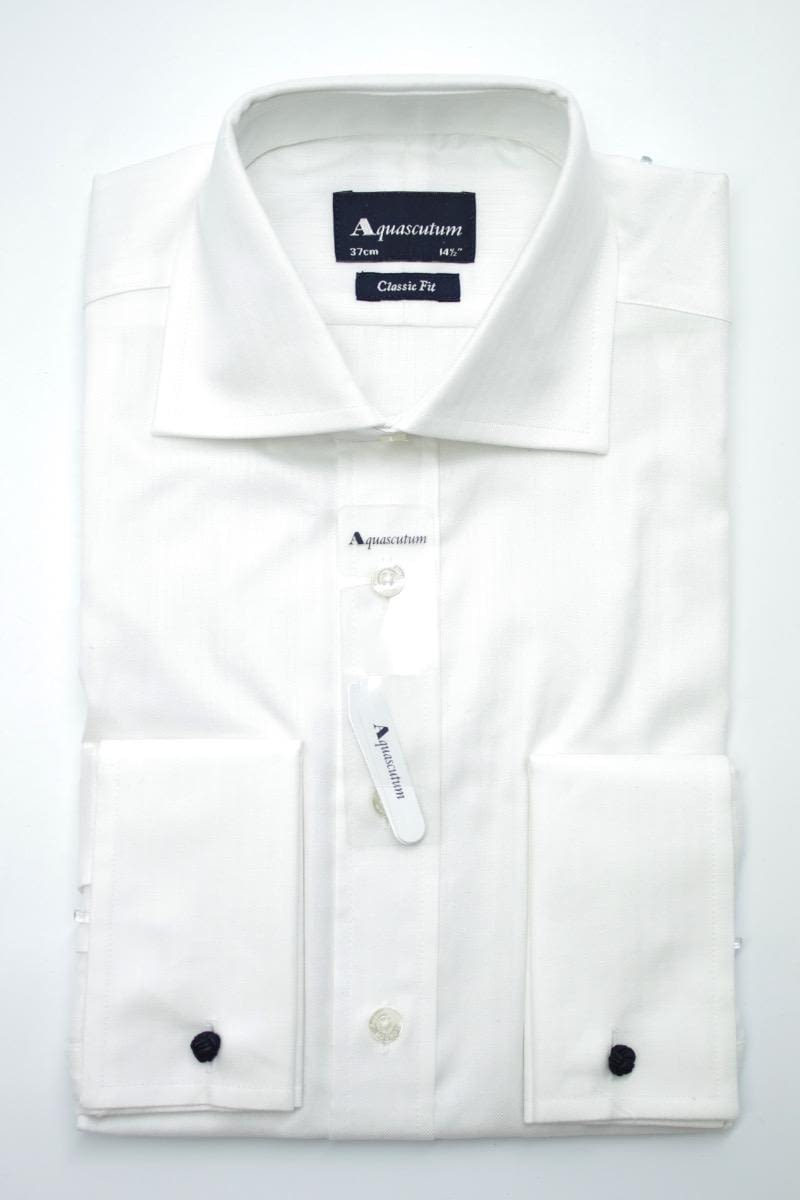 Aquascutum Canterbury Twill Formal Shirt in White