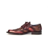 Twisk Rogue Derby Shoe in Brushed Brown And Red