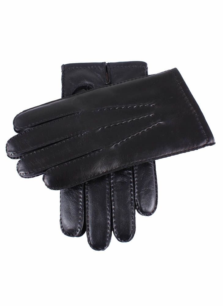 Dents Handsewn Cashmere Lined Hairsheep Leather Touchscreen Gloves In Black