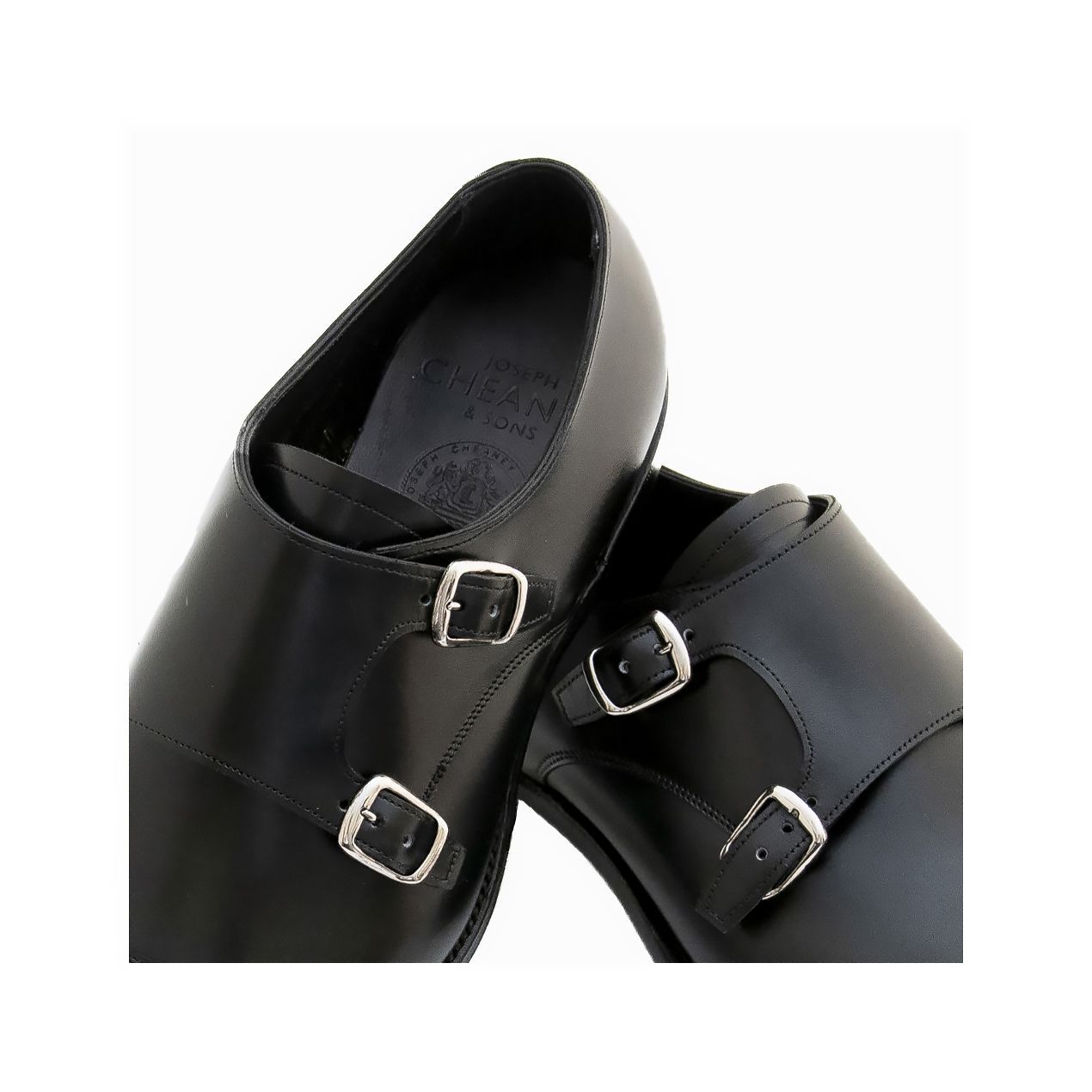 Cheaney Snowdon Double Monk Schuhe in schwarz