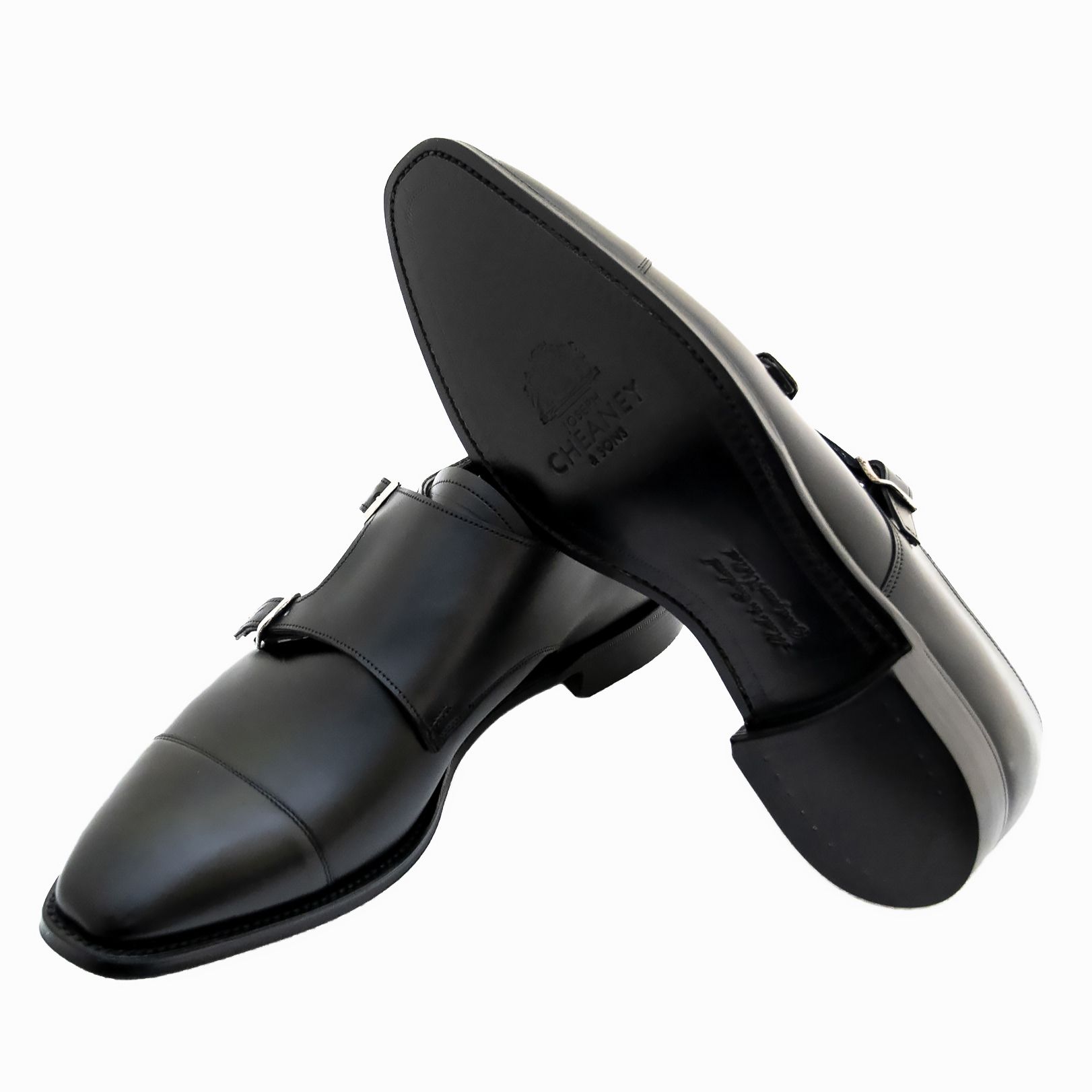 Cheaney Snowdon Double Monk Schuhe in schwarz