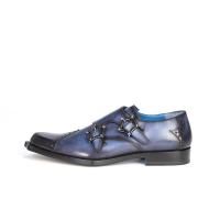 Twisk Volterra Monk Shoe in Brushed Marine Blue