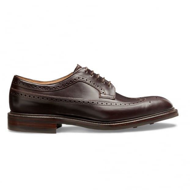 Cheaney Oliver II R Long Wing Coaching Calf Brogue in Burgundy